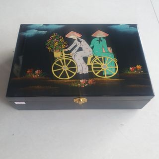 Hộp nữ trang Sơn Mài Cao Cấp Thanh Bình Lê đựng đồ trang sức, vật dụng nhỏ xinh, trang trí, làm quà tặng ý nghĩa