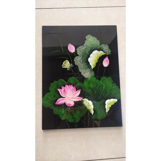 Tranh sơn mài hoa sen cách điệu 30x40 cm đủ mẫu