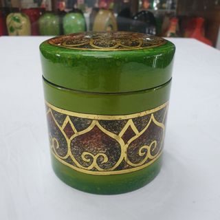 Hủ đựng trà sơn mài cao cấp hoa văn 11,5x11,5 cm