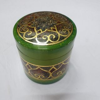Hủ đựng trà sơn mài cao cấp hoa văn 11,5x11,5 cm