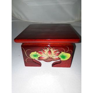 Đế Kê Tượng , Kê chậu hoa Hình Vuông Hoa Sen 18x18x7 cm