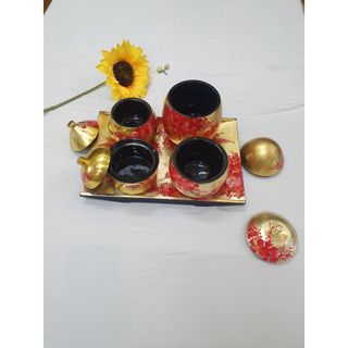 Bộ Khay Mứt Tết sơn mài cao cấp Thanh Bình Lê đựng bánh kẹo mứt, hạt dưa đẹp mắt, sang trọng, quà tăn
