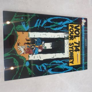 Tranh sơn mài cao cấp Thanh Bình Lê Những chuyến phiêu lưu của Tin Tin 20x30 cm