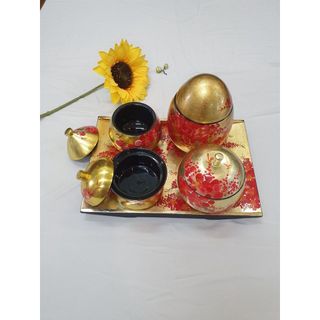 Bộ Khay Mứt Tết sơn mài cao cấp Thanh Bình Lê đựng bánh kẹo mứt, hạt dưa đẹp mắt, sang trọng, quà tăn