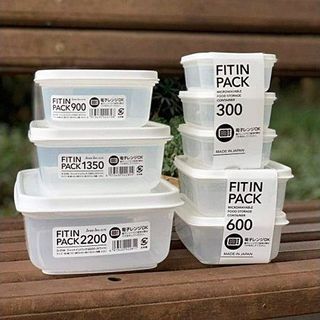 Hộp nhựa đựng thực phẩm nắp dẻo màu trắng dung tích 2200ml nhập khẩu từ Nhật Bản