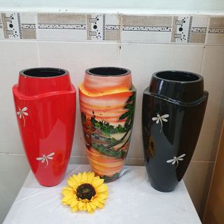Bình sơn mài cao cấp Thanh Bình Lê 34x16 cm, hàng xuất khẩu, kiểu dáng độc đáo, sang trọng