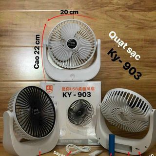 QUẠT SẠC KY-903 TÍCH ĐIỆN 3 TỐC ĐỘ giá sỉ