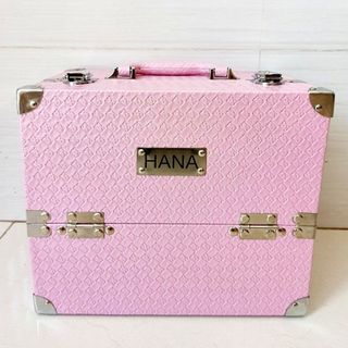 Dòng cao cấp - Cốp Hana The Rucy bọc cạnh inox có ngăn chia đựng đồ phun xăm, nail, nối mi, mỹ phẩm make up trang điểm s
