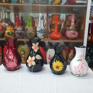 Bình hoa sơn mài hút tài lộc Thanh Bình Lê cắm hoa, trang trí bàn, kệ, nhà cửa, văn phòng, quà tặng ý nghĩa cho bạn bè