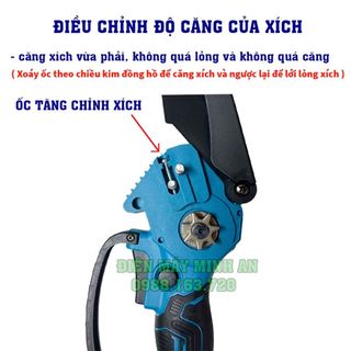 Máy cưa xích cầm tay, máy cưa mini dùng pin Makita 199v không chổi than, pin khủng 10cell cưa gỗ cầm tay máy siêu khỏe