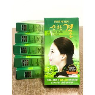 [Chính hãng] Rẻ vô đối - Dầu Gội Nhuộm Tóc Phủ Bạc Hàn Quốc Ganpyeonhan Hair-Color Soon Han Gyeol màu nâu sậm