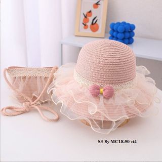 Mũ cói trẻ em/ Mũ cói cho bé S3-8y MC18.50-ri4