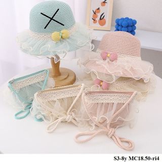 Mũ cói trẻ em/ Mũ cói cho bé S3-8y MC18.50-ri4