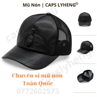 Mũ Lưỡi Trai Sản Xuất Tại Capslyheng Chất Da PU Logo Guu.ci Con Ong