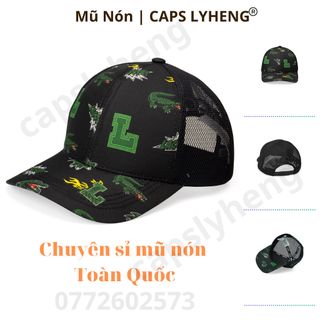Mũ Lưỡi Trai Sản Xuất Tại Capslyheng Chất Dù Gió Phối Lưới Logo Lacos.te