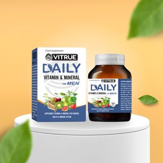 Vitrue Daily Vitamin & Mineral for Men - Tăng cường bản lĩnh phái mạnh (Lọ 60 viên)