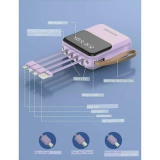 Sạc dự phòng Sendem P301 10000mah tích hợp 4 dây sạc