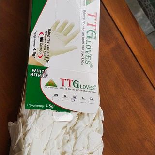 GĂNG TAY KHÔNG BỘT NITRILE MÀU XANH, TRẮNG TTGLOVE