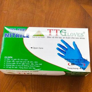 GĂNG TAY KHÔNG BỘT NITRILE MÀU XANH, TRẮNG TTGLOVE