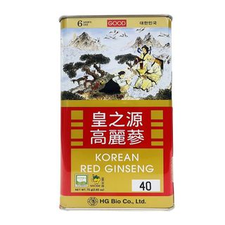 Hồng sâm củ khô hộp thiếc Hàn Quốc HG Bio 75g (6 củ) giá sỉ