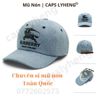 Mũ Lưỡi Trai Sản Xuất Tại Capslyheng Chất Jean Form Mềm Logo Bur.berry