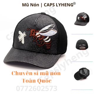Mũ Lưỡi Trai Sản Xuất Tại Capslyheng Chất Da PU Logo Guu.ci Song Ong