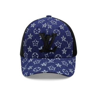 Mũ Lưỡi Trai Sản Xuất Tại Capslyheng Chất Jean Phối Lưới Logo LV