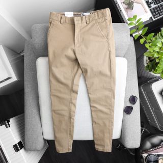 Quần dài kaki Hàn Quốc form slim cao cấp vải co giãn