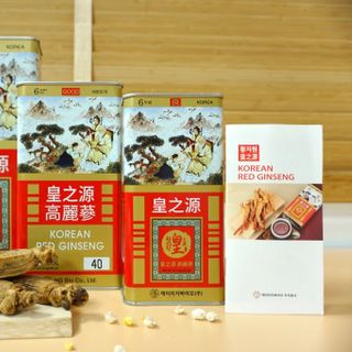 Hồng sâm củ khô hộp thiếc Hàn Quốc HG Bio 37.5g (3 củ)