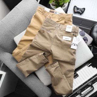 Quần dài kaki Hàn Quốc form slim cao cấp vải co giãn