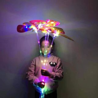 Xoay Bướm Đèn Flash Nhiều Màu Cầm Tay Dính Dạ Quang Sóng, Bóng Gian Hàng Cung Cấp Đồ Chơi Bán Buôn