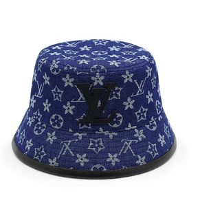 Nón Bucket Sản Xuất Tại Capslyheng Chất Jean Ốp Da Logo LV