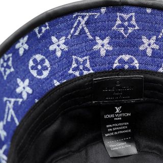 Nón Bucket Sản Xuất Tại Capslyheng Chất Jean Ốp Da Logo LV