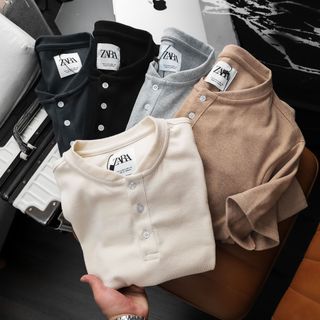 Áo thun cotton nam, áo thun nam cao cấp, chất 100% cotton gân dệt , dày vừa mình , thiết kế 3 nút lịch lãm - size từ 50kg - 85kg