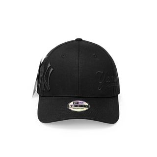 Mũ Lưỡi Trai Sản Xuất Tại Capslyheng Chất Kaki Hiệu MLB Logo N.Y Yankees Màu Đen Basic