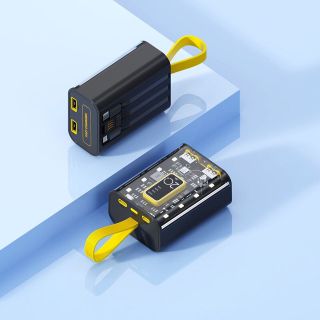 Pin sạc dự phòng trong suốt 20000mAh sạc nhanh 66W màn hình Led