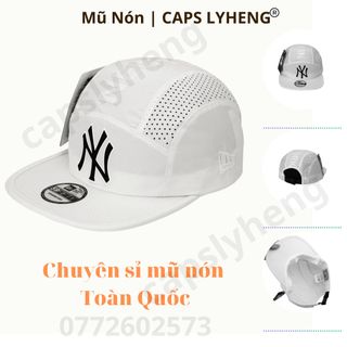 Mũ Lưỡi Trai Snapback Sản Xuất Tại Capslyheng Chất Dù Gió Chấp Laser Hiệu MLB Logo N.Y In Cao Su