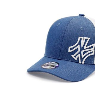 Mũ Lưỡi Trai Sản Xuất Tại Capslyheng Chất Kaki Phối Lưới Hiệu MLB Logo N.Y