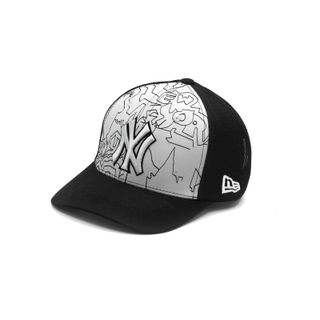 Mũ Lưỡi Trai Sản Xuất Tại Capslyheng Chất Kaki Phối Lưới Hiệu MLB Logo N.Y & Họa Tiết 2D
