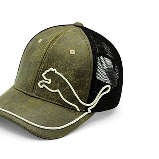 Mũ Lưỡi Trai Sản Xuất Tại Capslyheng Chất Da Phối Lưới Hiệu Pu.ma Logo Con Báo