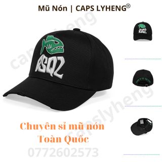 Mũ Lưỡi Trai Sản Xuất Tại Capslyheng Chất Kaki Logo DSQ2 Cá Mập Xanh