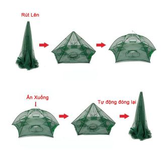 LƯỚI BẮT CÁ BÁT QUÁI 8 LỖ TIỆN DỤNG