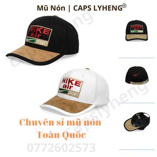 Mũ Lưỡi Trai Sản Xuất Tại Capslyheng Chất Kaki Kết Ốp Da Logo Thêu Ni.ke Air