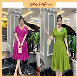 [HCM] Đầm đuôi cá kết hoa thêu 3D D076 - Lady Fashion - Khánh Linh Style giá sỉ