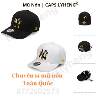 Mũ Lưỡi Trai Sản Xuất Tại Capslyheng Chất Kaki Hiệu MLB Logo N.Y Họa Tiết