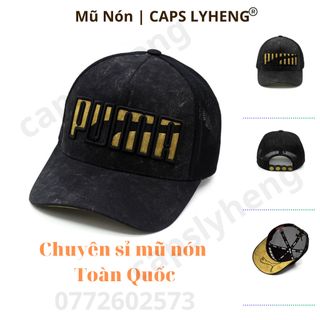 Mũ Lưỡi Trai Sản Xuất Tại Capslyheng Chất Kaki Wash Loang Logo Pu.ma