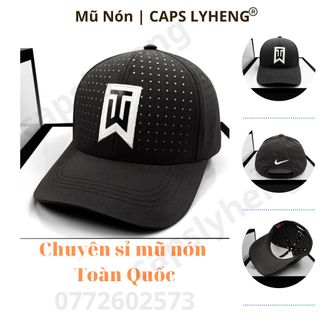 Mũ Lưỡi Trai Sản Xuất Tại Capslyheng Chất Dù Gió Chấm Laser Hiệu Ni.ke Logo in TM