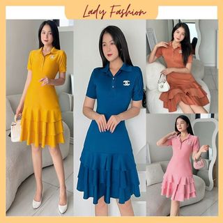 {HCM} Đầm bèo đuôi cá kiểu cổ polo D078- Lady Fashion - Khánh Linh Style giá sỉ