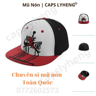 Mũ Lưỡi Trai Snapback Sản Xuất Tại Capslyheng Chất Kaki Thun Logo Thêu Ni.ke Air