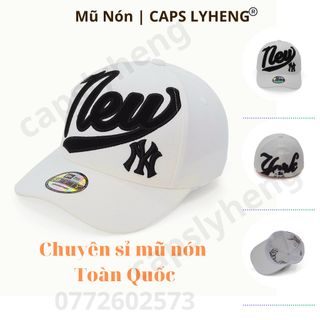 Mũ Lưỡi Trai Sản Xuất Tại Capslyheng Chất Kaki Thun Hiệu MLB Logo N.Y New
